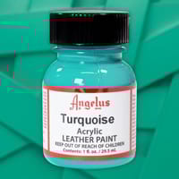 Turquoise - Peinture acrylique pour cuir Angelus - 29,5 ml (1 oz.)