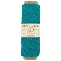 Turquoise - 0.5 mm - Hemp Rope by Hemptique (62.5 meter)