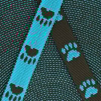 Sangle Tissée Patte Bleu & Noir 15 mm 