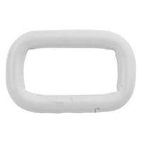 Anneaux Carrés 'Acier Inoxydable' Blanc 20 x 4 mm