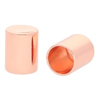 10 x 15 mm 'Rosé Gold' Métallique Embouts De Cordon