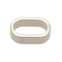 Argent Tube de Cordon 'Double' 12mm