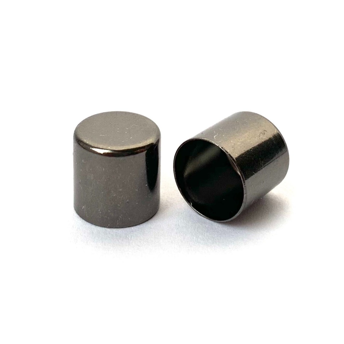 Metall Schnur Endkappe Gun Metal - 10 | 50 | 100 Stücke