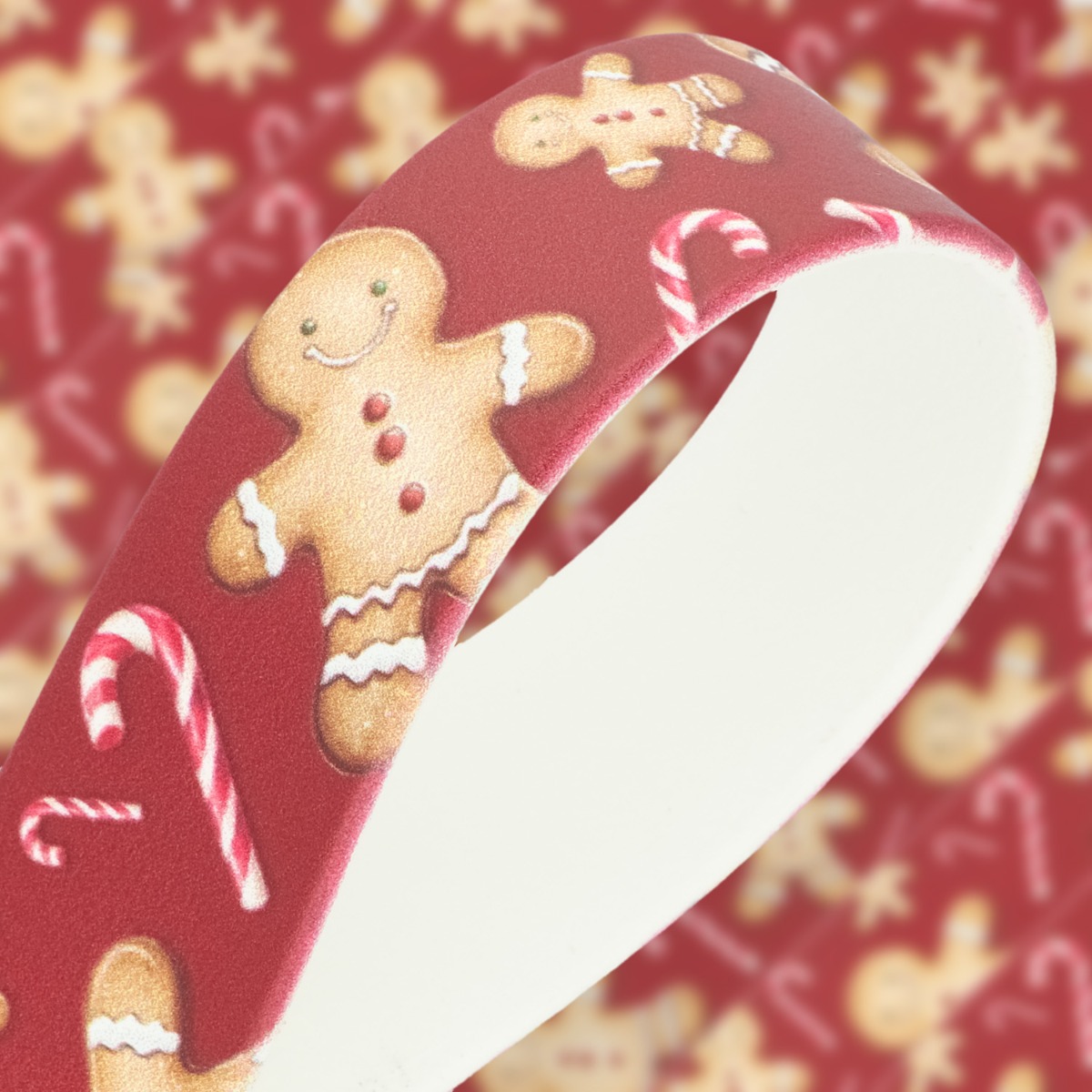 Gingerbread BioThane ‘BETA’ ® UV Printed 19 mm - Strip of 1 Meter