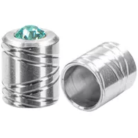 10mm 'Edelstahl' Pro Endkappe mit Hell Türkis SWAROVSKI® Stein 10mm 'Edelstahl' Pro Endkappe mit Hell Türkis SWAROVSKI® Stein