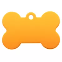 Aluminium Hundeknochen Namensschild 'Orange' - 37 mm Aluminium Hundeknochen Namensschild 'Orange' - 37 mm