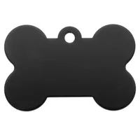 Aluminium Hundeknochen Namensschild 'Schwarz' - 37 mm Aluminium Hundeknochen Namensschild 'Schwarz' - 37 mm