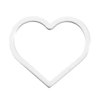 Edelstahl Flach Ring in Herzform 27 mm Edelstahl Flach Ring in Herzform 27 mm