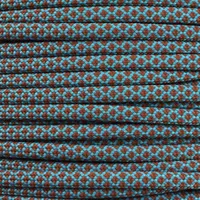 Neon Turquoise & Chocolate Brown Diamonds Paracord 550 Type III Neon Turquoise & Chocolate Brown Diamonds Paracord 550 Type III