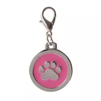 Identifizierungsplatte Pfötchen Paw Rosa 25 mm Identifizierungsplatte Pfötchen Paw Rosa 25 mm