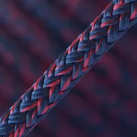 Dunkelblau & Rot Mix 8 mm - PPM Doppelgeflecht Dunkelblau & Rot Mix 8 mm - PPM Doppelgeflecht