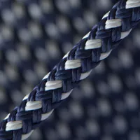 Dunkelblau & Silver Grau 8 mm - PPM Doppelgeflecht Dunkelblau & Silver Grau 8 mm - PPM Doppelgeflecht