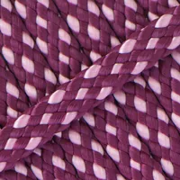 Pointillé 'Aubergine & Rose Rose' PPM Corde - Ø 8mm. (plane/sans noyau) Pointillé 'Aubergine & Rose Rose' PPM Corde - Ø 8mm. (plane/sans noyau)