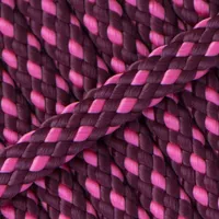 Pointillé 'Aubergine & Rose Néon' PPM Corde - Ø 8mm. (plane/sans noyau) Pointillé 'Aubergine & Rose Néon' PPM Corde - Ø 8mm. (plane/sans noyau)