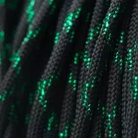 'Green Knight' Metallic Glitter Black & Green Tracer X Paracord 550 Type III 'Green Knight' Metallic Glitter Black & Green Tracer X Paracord 550 Type III