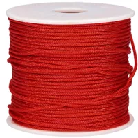 Rot 1,5 mm Geflochten Chinese Glitter Cord - 40 Meter Spool Rot 1,5 mm Geflochten Chinese Glitter Cord - 40 Meter Spool