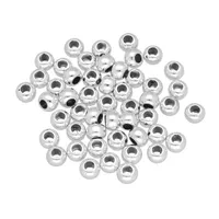 4,5 mm - Satz mit 50 Kunstoff rund - Silber 4,5 mm - Satz mit 50 Kunstoff rund - Silber