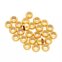 8 x 5,5mm - Satz mit 25 Messing rund - Gold 8 x 5,5mm - Satz mit 25 Messing rund - Gold