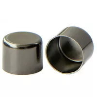 12 mm 'Gun Metal' Metall Schnur Endkappe 12 mm 'Gun Metal' Metall Schnur Endkappe