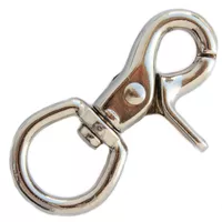 Mousqueton à targette Nickel 65 mm Mousqueton à targette Nickel 65 mm