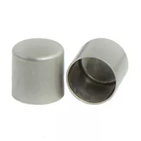 10 mm 'Pearl Nickel' Metall Schnur Endkappe 10 mm 'Pearl Nickel' Metall Schnur Endkappe