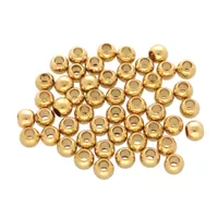 4 mm - Satz mit 50 Kunstoff rund - Gold 4 mm - Satz mit 50 Kunstoff rund - Gold