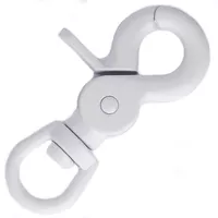 Clip Mousqueton Blanc Laiteux 60 mm Clip Mousqueton Blanc Laiteux 60 mm