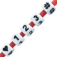 Nummerperle "3" Weiß Kunststoff Nummerperle "3" Weiß Kunststoff