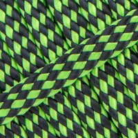 Vert Néon rayures Noires PPM Corde - Ø 8mm. (plane/sans noyau) Vert Néon rayures Noires PPM Corde - Ø 8mm. (plane/sans noyau)