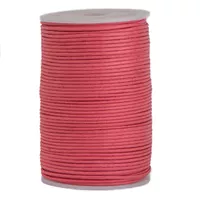 Waxed Cotton Cord - Pink - Ø 2 mm Waxed Cotton Cord - Pink - Ø 2 mm