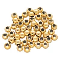 5 mm - Satz mit 50 Kunstoff rund - Gold 5 mm - Satz mit 50 Kunstoff rund - Gold