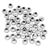 5 mm - Satz mit 50 Kunstoff rund - Silber 5 mm - Satz mit 50 Kunstoff rund - Silber