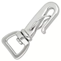 Nickel Plated Gooseneck Snap Hook 75 mm - ⧄ 15 mm Nickel Plated Gooseneck Snap Hook 75 mm - ⧄ 15 mm
