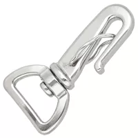 Nickel Plated Gooseneck Snap Hook 76 mm - ⧄ 25 mm Nickel Plated Gooseneck Snap Hook 76 mm - ⧄ 25 mm
