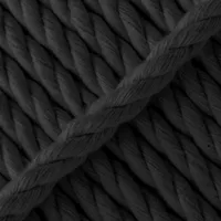 Black Cotton Twisted Rope - Ø 8 mm Black Cotton Twisted Rope - Ø 8 mm