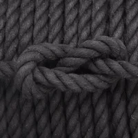 Black Cotton Twisted Rope - Ø 10 mm Black Cotton Twisted Rope - Ø 10 mm
