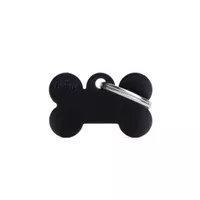 Personalised Dog Bone Tag (Small) - Black Aluminium Personalised Dog Bone Tag (Small) - Black Aluminium