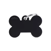 Personalised Dog Bone Tag (Large) - Black Aluminium Personalised Dog Bone Tag (Large) - Black Aluminium