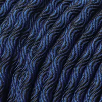 Blau & Schwarz 10 mm Smooth Wave Cord Blau & Schwarz 10 mm Smooth Wave Cord
