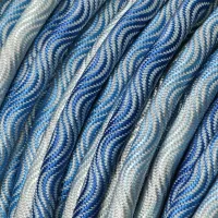 Silber, Blau & Hellblau 10 mm Smooth Wave Cord Silber, Blau & Hellblau 10 mm Smooth Wave Cord