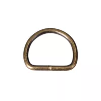 Antikes Messing 16 x 3 mm D-Ring Antikes Messing 16 x 3 mm D-Ring
