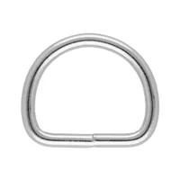 Vernickelt 20 x 3 mm D-Ring Vernickelt 20 x 3 mm D-Ring
