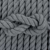Dark Grey Cotton Twisted Rope - Ø 10 mm Dark Grey Cotton Twisted Rope - Ø 10 mm