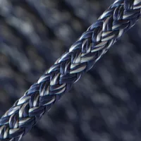 Dunkelblau & Silver Grau Mix 6 mm - PPM Doppelgeflecht Dunkelblau & Silver Grau Mix 6 mm - PPM Doppelgeflecht