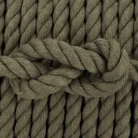 Dark Green Cotton Twisted Rope - Ø 10 mm Dark Green Cotton Twisted Rope - Ø 10 mm