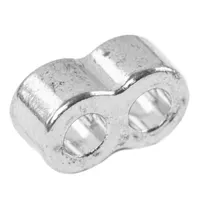 Double Ring Bead Silber Ø 4,5 mm - 16 x 9 mm Double Ring Bead Silber Ø 4,5 mm - 16 x 9 mm