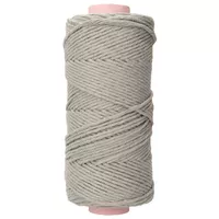 Dove Grey 3 mm. Macramé Cotton Cord (Single Strand) - 150 m Dove Grey 3 mm. Macramé Cotton Cord (Single Strand) - 150 m