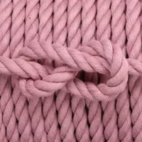 Lavender Pink Cotton Twisted Rope - Ø 10 mm Lavender Pink Cotton Twisted Rope - Ø 10 mm