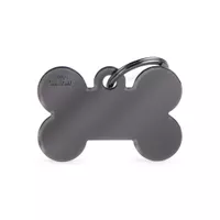 Personalised Dog Bone Tag (Large) - Gun Metal Personalised Dog Bone Tag (Large) - Gun Metal