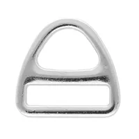 Nickel Plated 20 x 4 mm Harness Triangle D-ring Nickel Plated 20 x 4 mm Harness Triangle D-ring
